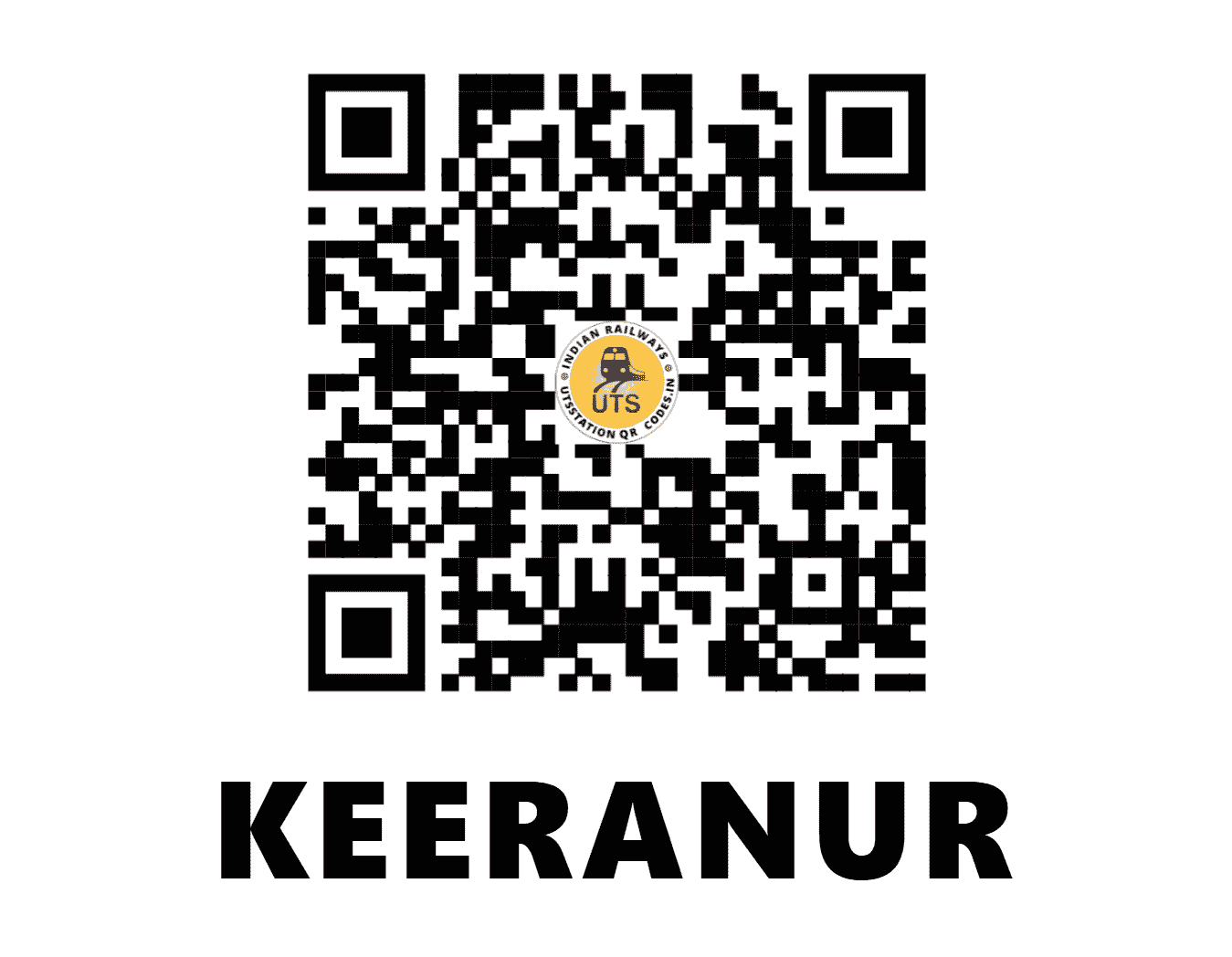UTS QR Code for KEERANUR - KRUR (SR - TAMIL NADU)